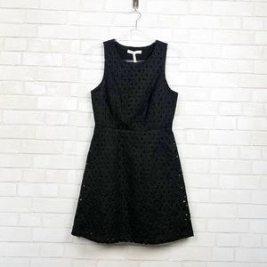 BCBGeneration Black Eyelet Mini Dress New